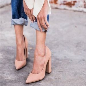 FSJ blush block heels. Size 11.5.